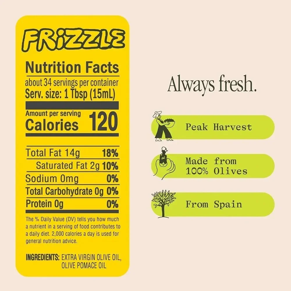 Graza Drizzle Cooking Olive Oil 16.3 Oz Can Refill
